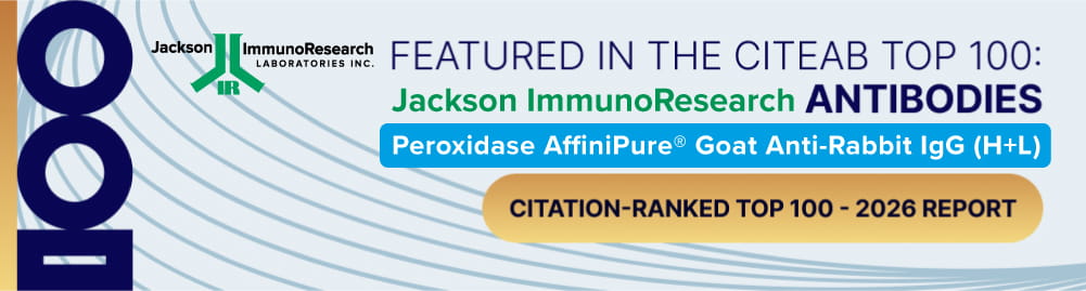 Jackson ImmunoResearch Peroxidase AffiniPure® Goat Anti-Rabbit IgG (H+L) CiteAb top 100 2026